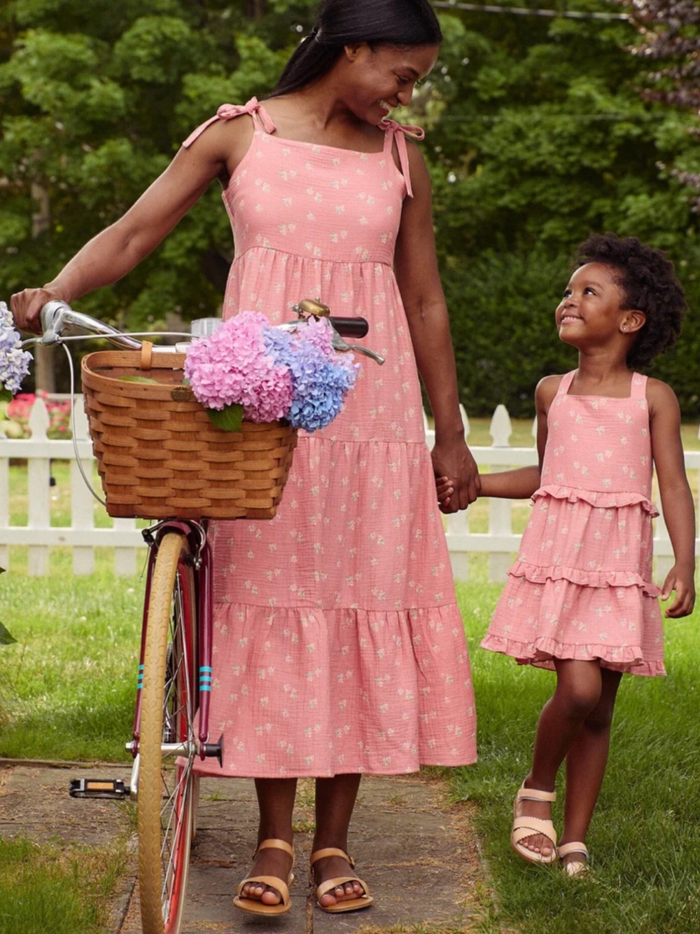 Pink Floral Tie-Shoulder Dress - Brand